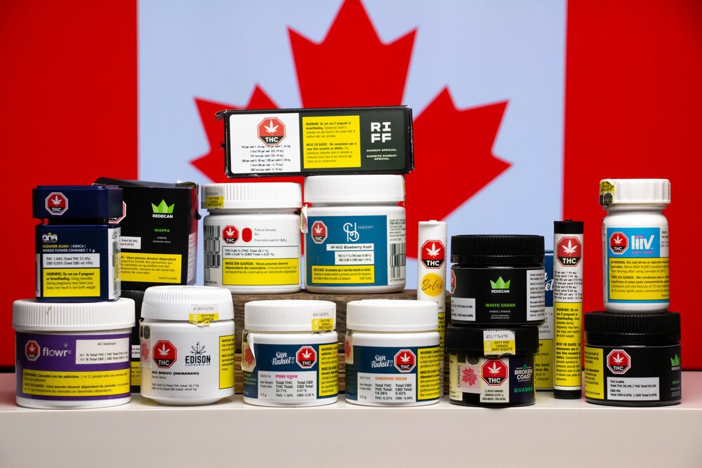 Cannabis Products in Vaughan. Image of multiple cannabis products being displayed.